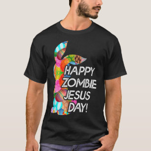 T-shirt Joli Joyeux Zombie Jour Jésus Lapin Pâques Pour Ho
