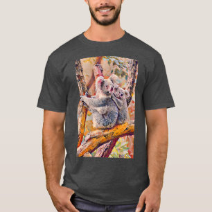 T-shirt Joli koala peinture à l'huile australienne marsupi