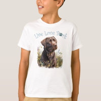 Joli labrador chocolat floral