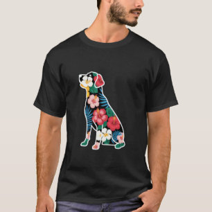 T-shirt Joli Labrador Retriever & Style Fleurs