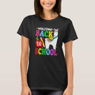 T-shirt Joli lama bienvenue premier jour d'école retour à