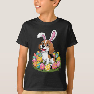 T-shirt Joli lapin Beagle Oreilles de Pâques Chasse aux oe