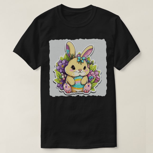 T-shirt Joli lapin de Pâques (Design devant)