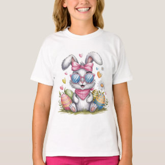T-shirt Joli lapin de Pâques Hipster Bunny