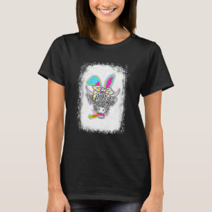 T-shirt Joli lapin de Pâques vache des Highlands filles Pâ