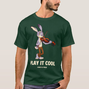 T-shirt Joli lapin Jouer un violon