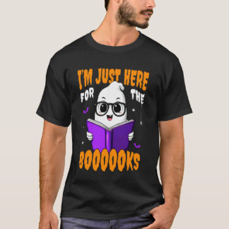 T-shirt Joli lecteur de livres fantôme, je suis juste là p