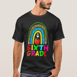 T-shirt Joli Léopard Arc-en-ciel Professeur de Sixième Ann