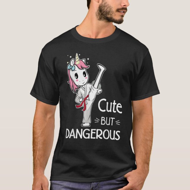 T-shirt Joli mais dangereux Jiu Jitsu Red Belt Un (Devant)