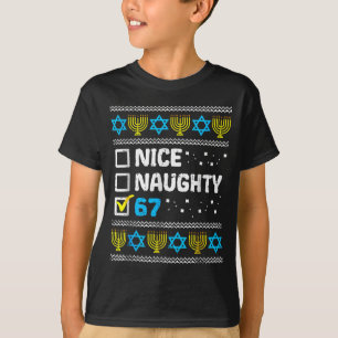 T-shirt Joli Méchant 67 Six Sept Laid Sweatshirt Hanukkah 