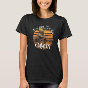 T-shirt Joli motif de loutre de mer rétro vintage