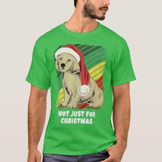T-shirt Joli Noël Chiot Retro Coucher Vintage Joyeux Ho
