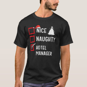 T-shirt Joli Noël vilain directeur d'hôtel drôle de vacanc