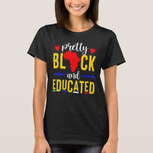 T-shirt Joli Noir Et Éduqué Je Suis L'Africain Fort