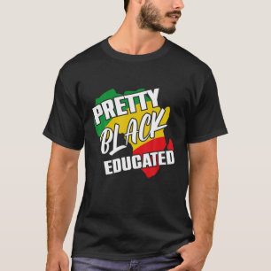 T-shirt Joli Noir Et Éduqué Je Suis L'Africain Fort