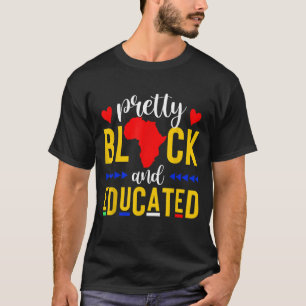 T-shirt Joli Noir et instruit Je suis l'Africain fort