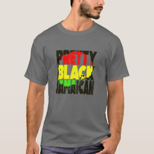 T-shirt Joli Noir Jamaïque Afro Jamaïcaine Jamaïque Jamaïq