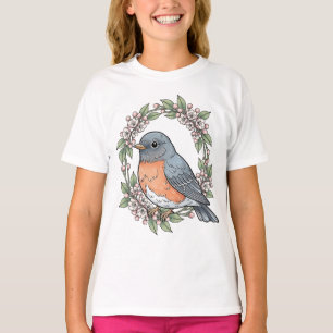 T-shirt Joli oiseau du Connecticut avec laurier des montag