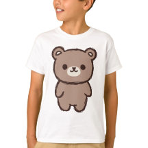 Joli Ours en Peluche Dessiné à la Main - Adorable 