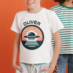 T-shirt Joli OVNI minimaliste au coucher du soleil