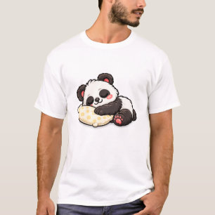 T-shirt Joli panda endormi avec oreiller