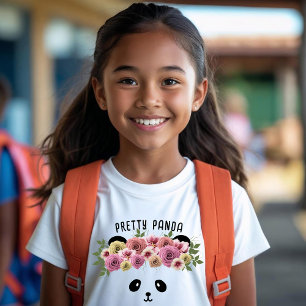 T-shirt Joli Panda Floral Ours Girl Cute Personnalisé