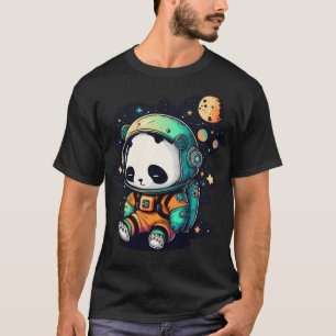T-shirt Joli panda spatial en combinaison d'astronaute éto