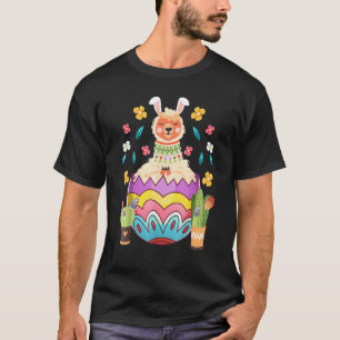T-shirt Joli panier de Pâques de lama de Pâques Œufs Jour