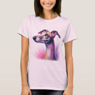 T-shirt Joli Pastel Greyhound Chig