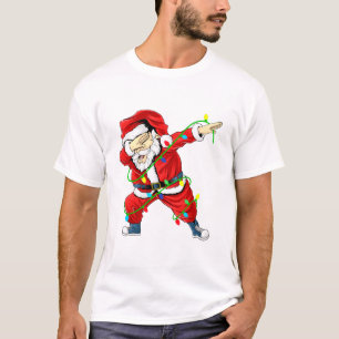 T-shirt Joli Père Noël Dabbing Lights Noël Homme T-shir