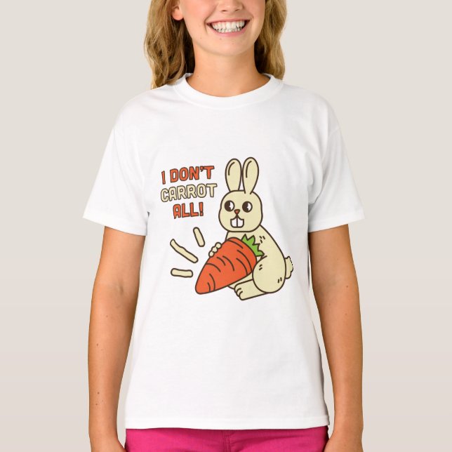 T-shirt Joli Petit Lapin Tenant Sa Carotte (Devant)