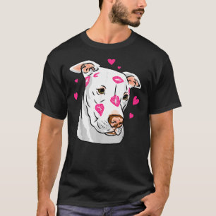 T-shirt Joli Pitbull Chien Amour Et Coeurs Drôle Pit Bull