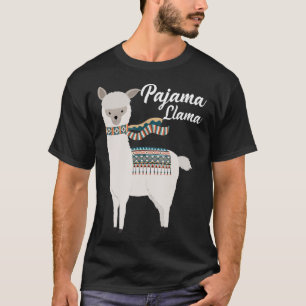 T-shirt Joli Pyjama Llama Lit Heure Llama Pyjama Classique