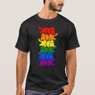 T-shirt Joli Rainbow Golden Retriever Gay pride Lgbt Puppy