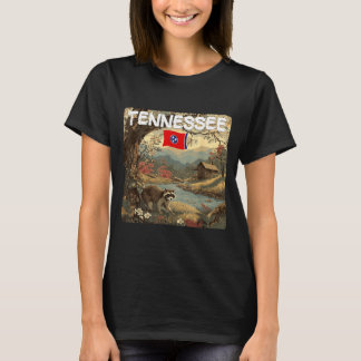 T-shirt Joli Raton Laveur du Tennessee dans un Graphique d