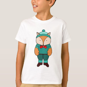 T-shirt Joli renard vert