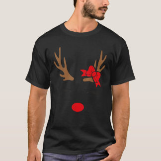 T-shirt Joli Renne Avec Nœud Pour Filles Idée De Noël 