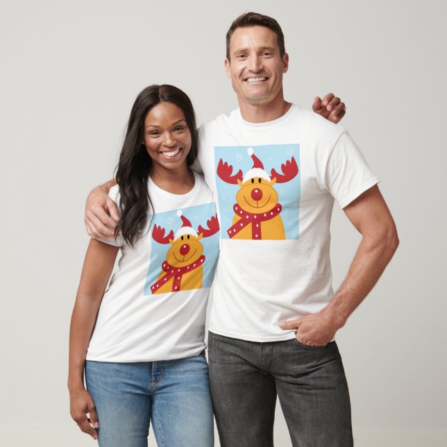 T-shirt Joli renne de Noël (Unisexe)
