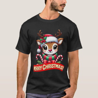 T-shirt Joli renne de Noël