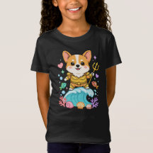 Joli roi de la mer Corgi de dessin animé | Chien d