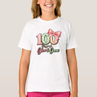 T-shirt Joli ruban floral Glow and Grow pour les 100 jours