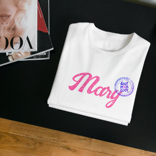T-shirt Joli Script rose Meilleur Badge