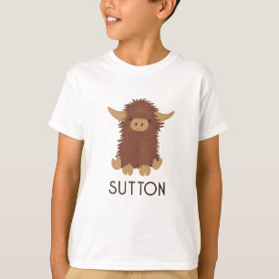 T-shirt Joli, shaggy Highland vache conception personnalis