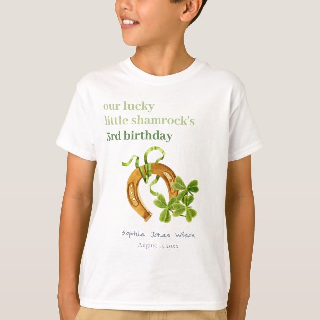 T-shirt Joli Shamrock  St Patrick's Day Anniversaire de en (Devant)