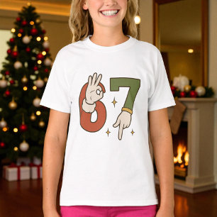 T-shirt Joli Six Sept 67 6 7 Noël Santa Elfe 