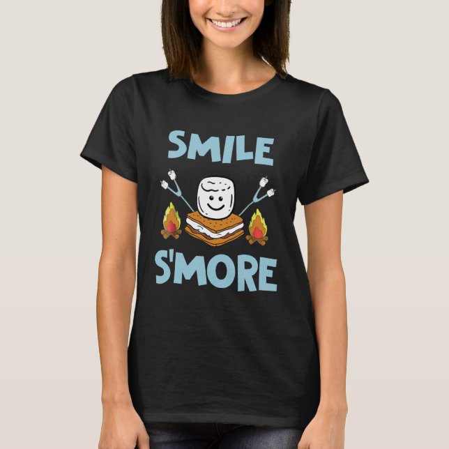 T-shirt Joli Smile Smore T Camping Smore Tee (Devant)
