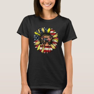 T-shirt Joli Sunflower American Boxe Chien