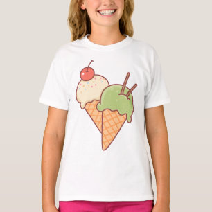 T-shirt Joli tee-shirt de dessert de dessin animé pour fil