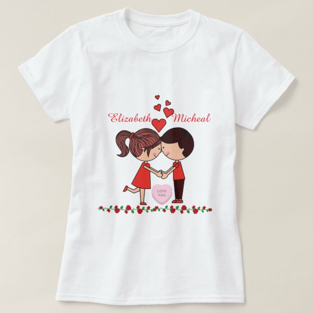 T-shirt Joli tee-shirt pour la Saint-Valentin (Design devant)