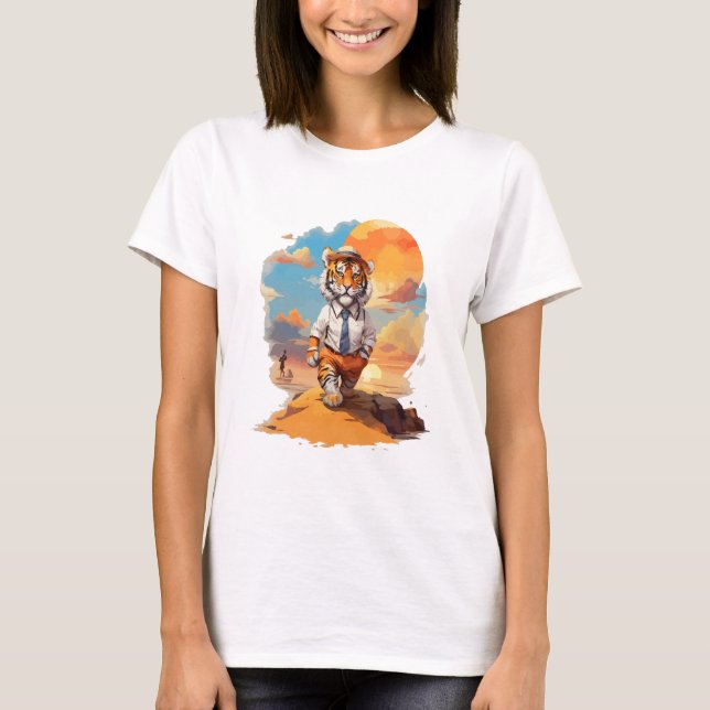 T-shirt Joli Tigre, Amoureux Des Animaux, Beau Cadeau (Devant)